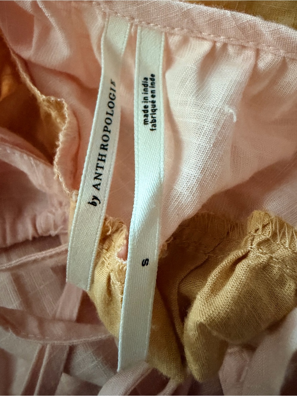 Anthropologie White, Yellow, Rust, Brown Tiered Maxi Dress - Picture 6 of 7